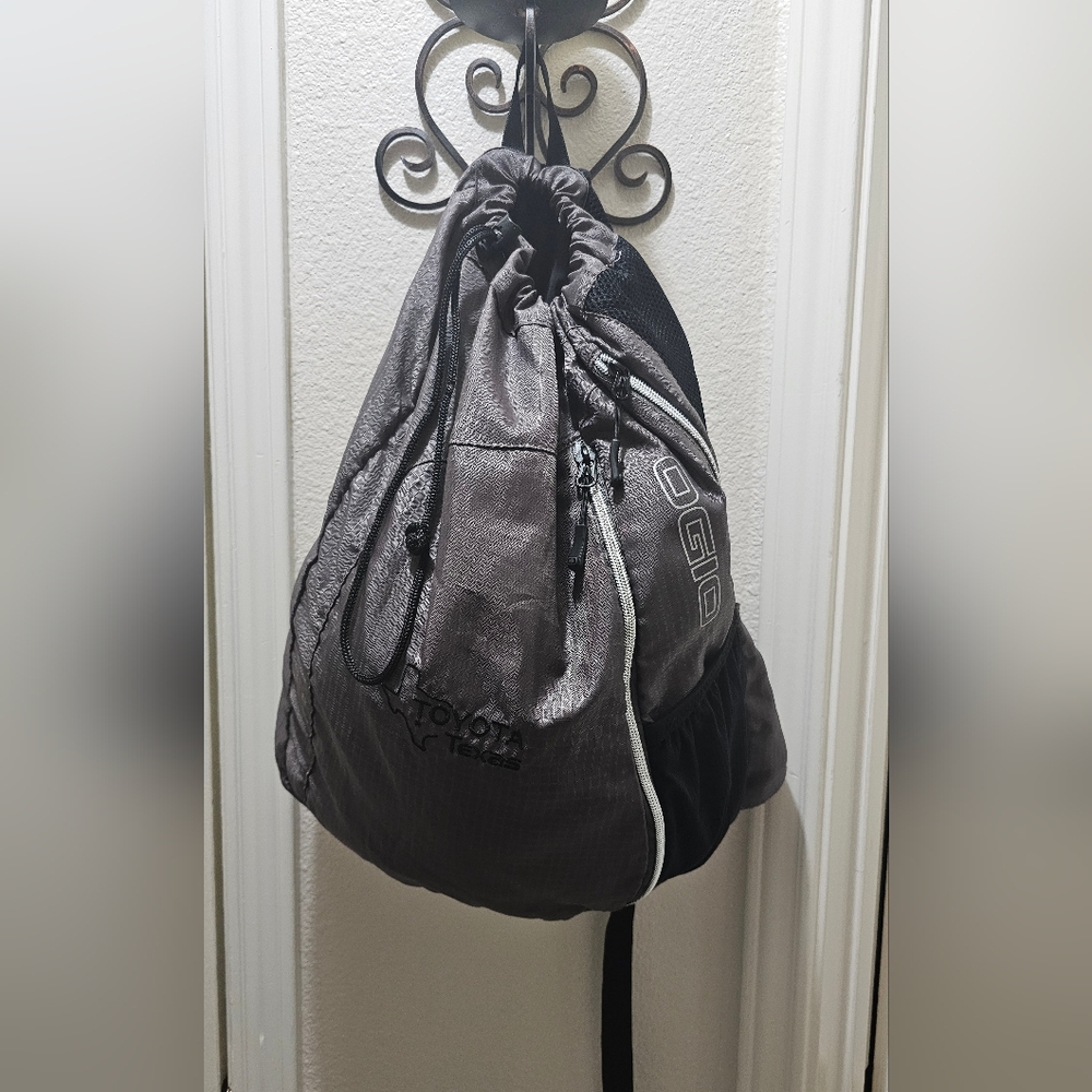Ogio Padded Crossbody Sling Gray Drawstring Backpack Toyota Of Texas Edition EUC